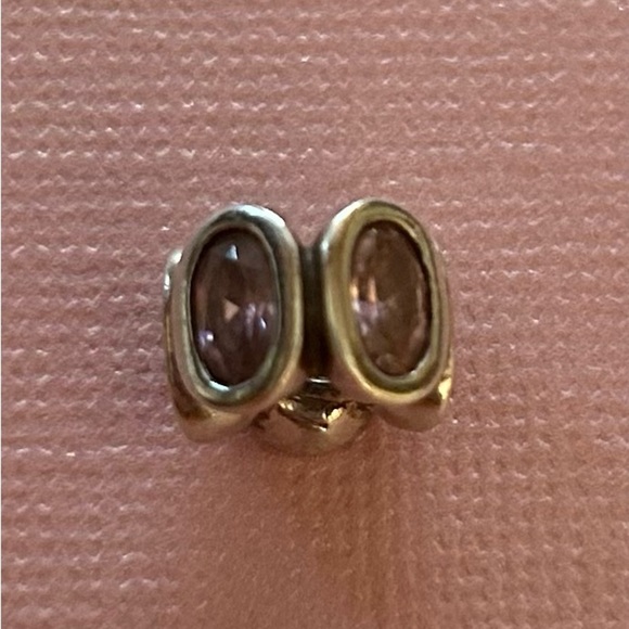 RETIRED! Pandora pink Oval Lights Charm - Picture 4 of 5